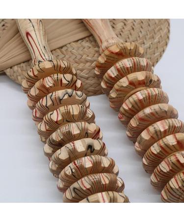 Massur en Bois - Maison Roue en Bois 9 Rouleaux | Outil de Massage Acupression pour Corps Dos paules Bras et Jambes - Livraison Internationale - Buy Online on GoSupps.com
