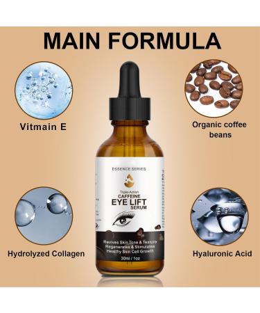 Caffeine Eye Serum - Anti-Aging Formula with EGCG for Puffiness Dark Circles and Wrinkles | Under Eye Treatment (1 oz - Buy Online on GoSupps.com