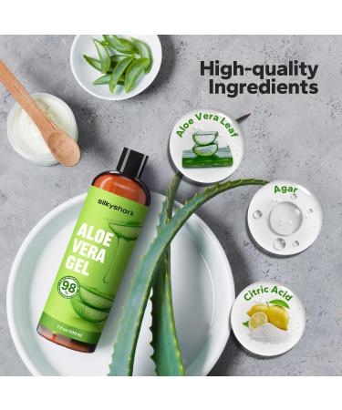 Organic Aloe Vera Gel (7 Fl Oz) - Soothing Hydration for Face & Body Sunburn Relief Moisturizer for Skin & Hair - Buy Online on GoSupps.com