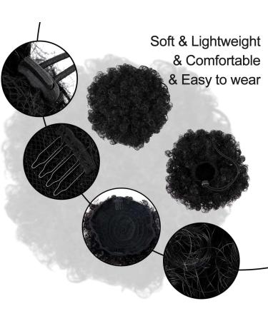 JHZHONG Afro Puff Drawstring Ponytail for Black Women Short Kinky Curly Afro Ponytail Synthetic Hair Afro Bun Drawstring Ponytail for Women Girls (FB-D1-TBUG Large (Pack of 1)) Large (Pack of 1) FB-D1-TBUG - Buy Online on GoSupps.com
