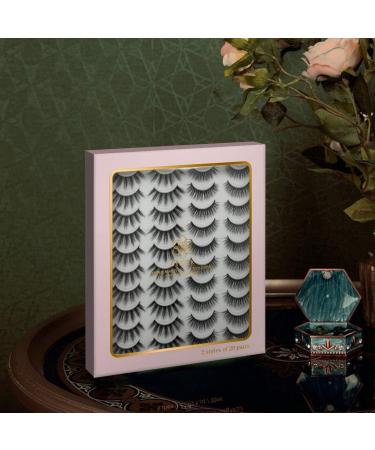 Dysilk 20 Pairs Cat Eye 6D Fake Eyelashes | Self-Adhesive Fluffy Mink Lashes - Reusable False Eyelash Sets | 2 Styles 2021 - Shop Internationally - Buy Online on GoSupps.com