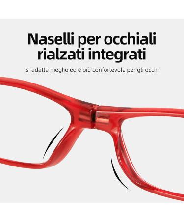 New Vision NV2904 Reading Glasses 2 Pack - Magnetic Closure Lightweight 2.5x Reading Aid for Men & Women - Buy Online on GoSupps.com