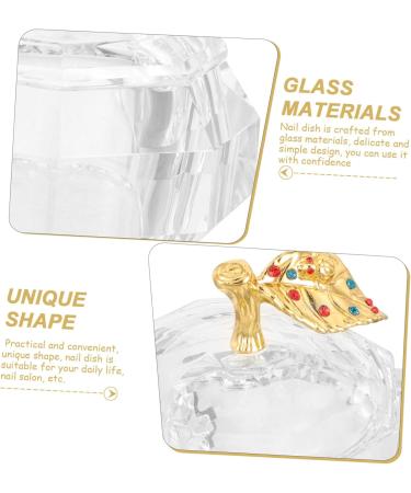 POPETPOP Nail Cups Holder Dish for Acrylic Nails Manicure Nail Cup Manicure Nail Dish Cup Nail Dish Bowl Dappen Dish Nail Tools Nail Dish Cups with Lids Glass Wash Pen Thicken - Buy Online on GoSupps.com
