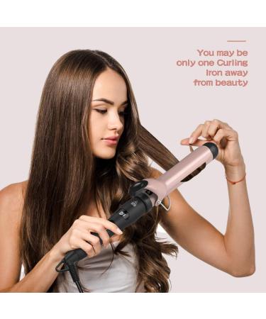 PRETFY 1 1/4 Inch Curling Iron - Adjustable Temperature Ceramic Barrel Fast Heat for Long & Medium Hair - Dual Voltage Hair Waver for Women - Buy Online on GoSupps.com