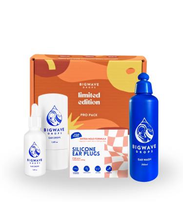 Ocean Box Swimmer Gift - Includes Ear Drops Ear Wash & Silicone Ear Plugs - Gift Boxes for Athletes Divers Travelers & More - Ear Care Products for Men Women Kids & Adults Brown Orange One Size