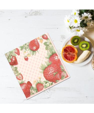 Ipetboom Strawberry Napkins: 20 Sheets Disposable Summer Fruit Napkin Strawberries Theme Birthday Party Decoration Berry First Birthday Party Supplies for Boys Girls Baby Shower Wedding - Buy Online on GoSupps.com