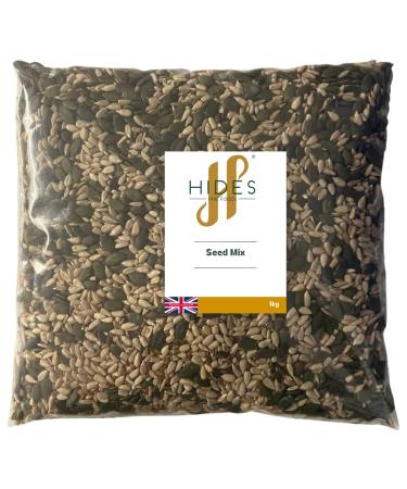 Hides Fine Foods - Premium Seed Mix - Pumpkin Sunflower Linseed & Poppy Seed 1kg - GMO Free - Suitable for Vegetarians - Cooking - Roasting - Trail Mix - Seed Butter - Baking