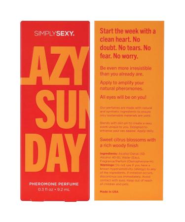 Lazy Sunday Pheromone Perfume - Women Cologne & Fragrances - Body Spray with Notes of Citrus Accord Orange Blossoms and Luscious William Pear - 0.3 floz - 9.2 mL - Buy Online on GoSupps.com