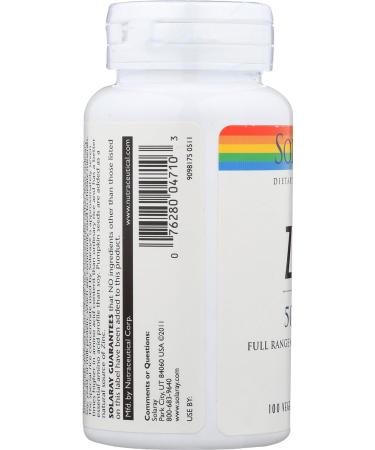 Solaray Zinc Amino Acid Chelate 50mg Vcaps - 100 Count - Buy Online on GoSupps.com