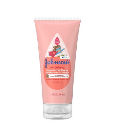 Johnson's Curl Defining Tear-Free Kids' Leave-in Conditioner with Shea Butter Paraben- Sulfate- & Dye-Free Formula Hypoallergenic & Gentle for Toddlers' Hair 6.8 fl. Oz