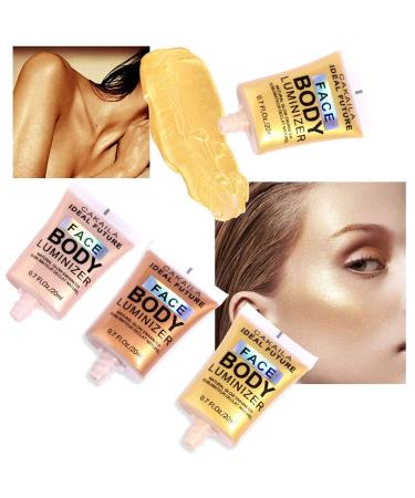 3-Piece Liquid Highlighter & Metallic Eyeshadow Palette Set - Long Lasting, High Pigmented & Waterproof Makeup for Women - Buy Online on GoSupps.com