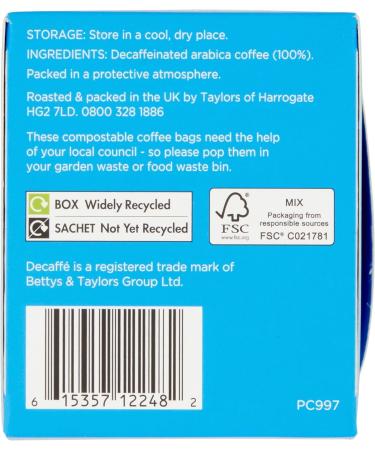 Taylors of Harrogate Decaffee Coffee Bags - Buy Online on GoSupps.com