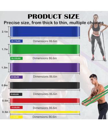 Buy Pull Up Assistance Bands | Multi-Level Resistance Fitness Bands Set for Full Body Training & Physical Therapy - Yellow Red Black & Purple - 4 Sets - Buy Online on GoSupps.com