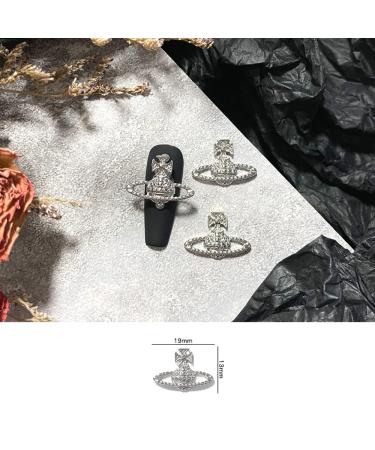 Y2K Saturn Nail Charms - 3D Rhinestone Gems for Nail Art & Jewelry - 40pcs - Buy Online on GoSupps.com
