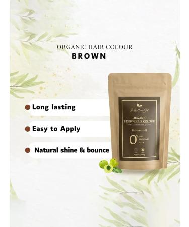 Organic Brown Hair Color - Ammonia Free Long-Lasting Henna Formula | Strengthens Roots & Prevents Dandruff - 100g | The Wellness Shop - Buy Online on GoSupps.com