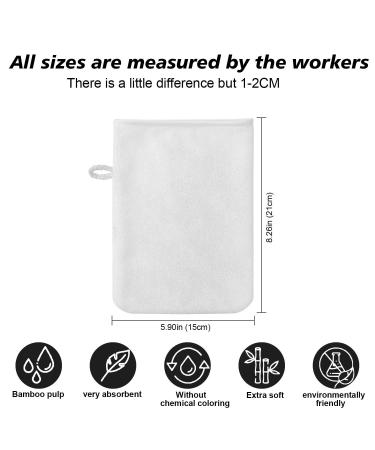 HOGARY 10 Pack Microfiber Body Wash Mitts - Soft Face Mitten Bath Spa Cloth - Reusable Makeup Remover Gloves - European Style Wash Cloth - 6.8 inch - White/Grey - Buy Online on GoSupps.com