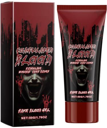 Fake Halloween Blood - Realistic Special FX Gel Makeup Thick Washable Liquid | 1.76oz Effect Costume Accessory for Vampire Zombie Role-Playing - Dannebleed Stage Prop for Haunted Events - Buy Online on GoSupps.com