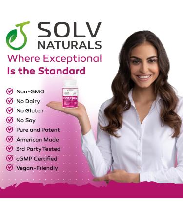 CYSTASOLV Bladder Comfort Formula - Vegan Bladder Support for Women & Men - 60 Capsules for Healthy Inflammatory & Histamine Response - International Shipping Available - Buy Online on GoSupps.com