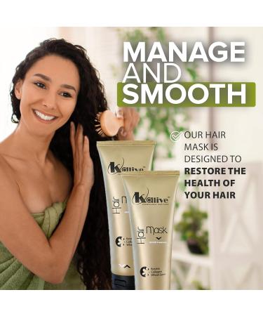 KALIVE Hair Mask 8 oz - Hydrating Keratin Collagen Treatment for Dry Damaged Hair (Pack of 2) - Buy Online on GoSupps.com