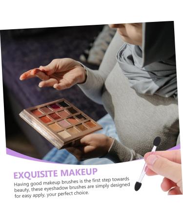 Didiseaon 100pcs Eye Shadow Stick Eyeshadow Stick Dual Side Eyeshadow Brush Silicone Woman Makeup Tools Sponge 7.5x0.5cm Black - Buy Online on GoSupps.com