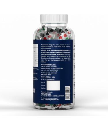 nETiXER Melatonin Gummies 60 Count 10 mg Melatonin per Gummy Blackcurrant Flavor Vegan Gelatin-Free Gluten-Free Individually Wrapped No Artificial Colors - Buy Online on GoSupps.com