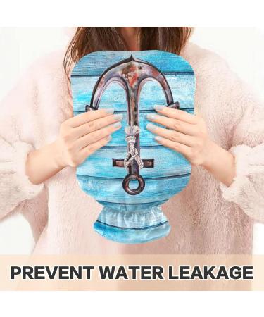 NAANLE Watercolor Heat Bottle - 2L Wooden Hot Water Bottle with Anchor for Pain Relief & Therapy | Large Warm-Up Bag for Bed Hands & Feet - Buy Online on GoSupps.com