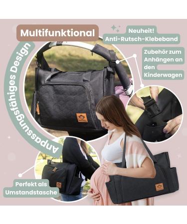 Micu Micu Wrap Bag Stroller with Diaper Pad - Large Capacity Waterproof Mommy & Clinic Bag | 50x14x30cm Black - Buy Online on GoSupps.com