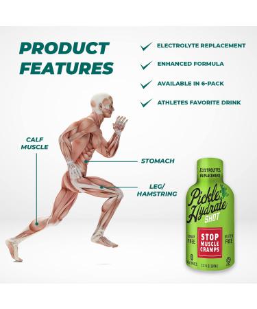 Cramp Relief Pickle Hydrate Shot - Electrolyte Replacement Pickle Juice Drink - Sugar-Free & Gluten-Free - 2 Oz-12-Pack - Buy Online on GoSupps.com