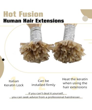 UGEAT Light Blonde and Ash Blonde U Tip Hair Extensions | 22 Real Hair Bondings | 50g 50 Pieces | Premium Quality Hair Extensions - Buy Online on GoSupps.com