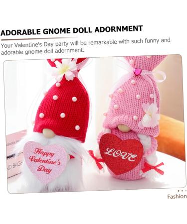 ORFOFE Valentine Gnome House Decorations for Home Mr Mrs Plush Gnome Wear-Resistant Gnome Decor Toy Desktop As Shown 2 111x9x26cm - Buy Online on GoSupps.com