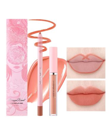 Orange Matte Lip Liner Pencil Lipstick Set Long Wear Lip Liner Pen Velvet Creamy Matte Lip Stick Waterproof Lip Pencil Matte Lip Crayon Long Lasting Lip Liners High Pigmented Smooth Lip Colors Smudge Proof Lipstick Kit f...