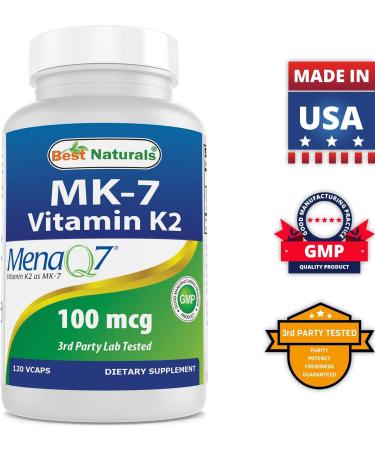 Best Naturals MK-7 Vitamin K2 100 mcg & Vitamin A 25000 IU - Buy Online on GoSupps.com