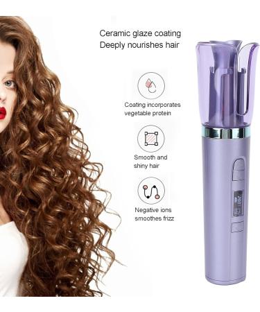 Automatic Hair Curler Rotating Curling Iron with 6 Gears Heat Settings USB Cordless Intelligent Ceramic Hair Curling Iron Wand with LCD Display for Styling Hair - Buy Online on GoSupps.com