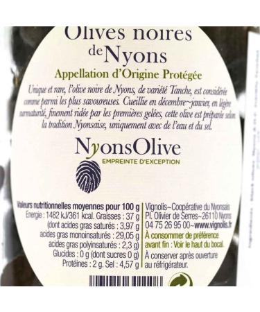 Nyons Black Olives AOC 210g Jar - Premium Nyonsolive Olives for Gourmet Delights - Buy Online on GoSupps.com