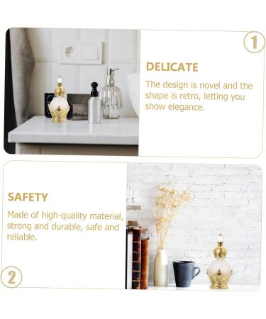 minkissy 1pc Perfume Bottle Humidifier Freshener Diffusers Fragrance Small Perfumes Aroma Essential Oil Perfume Refillable Empty Bottle Travel Glasses Middle East Composite Material 9X4X4CM Golden - Buy Online on GoSupps.com