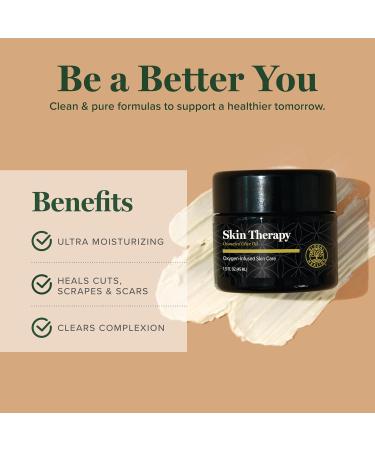 Global Healing Center Skin Therapy: Organic Ozonated Extra Virgin Olive Oil Salve - Hydrating Face & Body Moisturizer for Dry Skin | 1.5 Oz - Buy Online on GoSupps.com