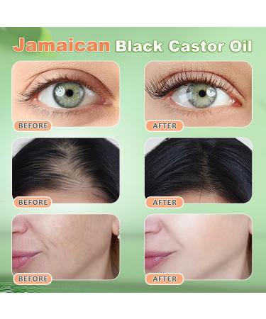 Jamaican Black Castor Oil - Cold Pressed 60ml | Hexane Free for Hair Eyelashes and Skin - Includes Glass Dropper & Brushes - Buy Online on GoSupps.com