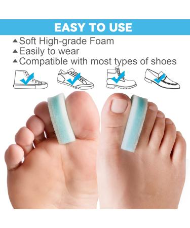 12-Pack Foam Toe Separator Toe Gasket for Overlapping Toes & Bunions - Reduces Friction, Relieves Pain - Blue - Buy Online on GoSupps.com