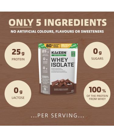 Kaizen Naturals Whey Isolate Decadent Chocolate 840g Pouch Chocolate 28 Servings (Pack of 1) - Buy Online on GoSupps.com