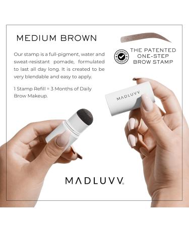 MADLUVV Brow Stamp Refill - Medium Brown | Perfect Brow Solutions for Effortless Beauty - Buy Online on GoSupps.com