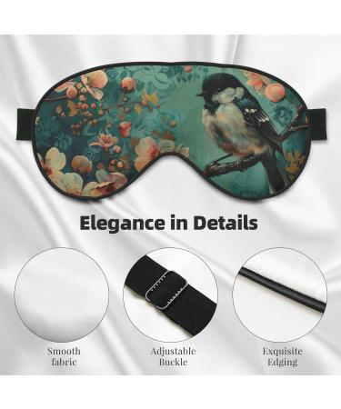 Buy SSIMOO Flower and Bird Art Soft Sleep Eye Mask - Breathable Travel Eye Patch for Women - Perfect for Relaxation and Comfort - Buy Online on GoSupps.com