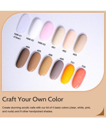 Lavender Violets Acrylic Nail Set | 12 Earth Colors Acrylic Powder & Liquid for 3D French Manicure | International Shipping Available - Buy Online on GoSupps.com