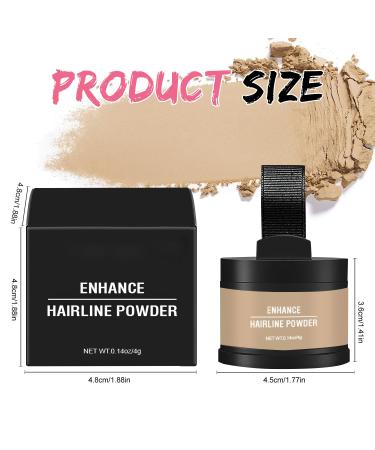 Verronni Hairline Enhancing Powder - Medium Blonde Gray Coverage & Hair Root Concealer with Brush (4 oz) - Perfect for Hair Toppers - International Shipping Available - Buy Online on GoSupps.com