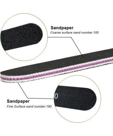 VONKMATT Professional Nail Files 100/180 Grit Double Sided Emery Board - 6 PCS Nail Buffer Files for Home - Buy Online on GoSupps.com