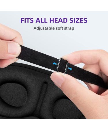 WOVTE Cooling Eye Mask Reusable Hot or Cold Therapy Gel Bead Eye Mask with Soft Plush Backing and Adjustable Strap for Puffy Eyes Dry Eyes Dark Circles Headache (Black) - Buy Online on GoSupps.com