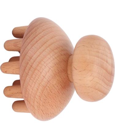 Wood Mushroom Massager - Exquisite Portable Wooden Therapy Device for Head Waist Stomach & Thighs | Durable & Versatile Massage Tool - Buy Online on GoSupps.com