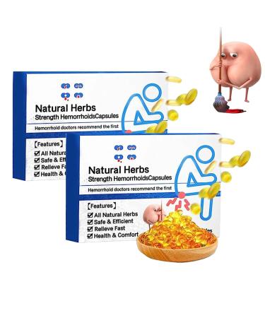 MONBEQ Heca Natural Herbal Strength Hemorrhoid Capsules Hemorrhoid Suppository Hemorrhoid Treatment Relief Capsules