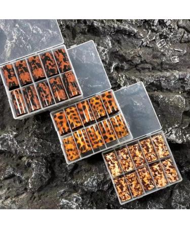 DIY Manicure Transfer Paper Winter Autumn Tortoiseshell Amber Nail Foil Leopard Stickers(13) Style13 - Buy Online on GoSupps.com