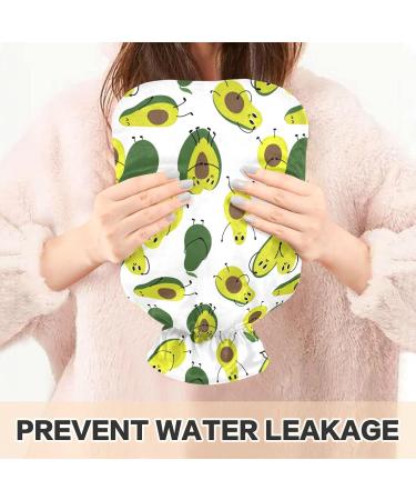 NAANLE Cartoon Avocado Hot Water Bottle - 2L Transparent Large for Bed & Pain Relief | Hand & Feet Warmer - Heat & Cold Therapy - Buy Online on GoSupps.com