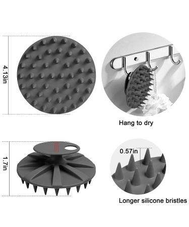 INNERNEED Food-Grade Silicone Body Scrubber & Scalp Massager Brush - Wet & Dry Hair Washing Tool in Black - Buy Online on GoSupps.com